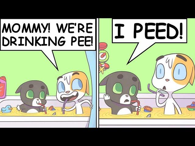 Funny Comics With Cat Family Twist #8 | Feline Comic Dub