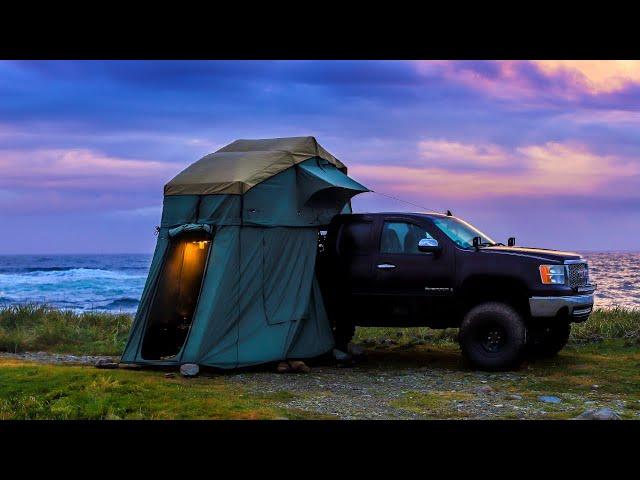 Camping In Heavy Rain And Wind Storm