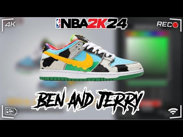 *NEW* NBA 2K24 Next Gen Shoe Creator: Ben & Jerry’s X Dunk Low SB “Chunky Dunky”