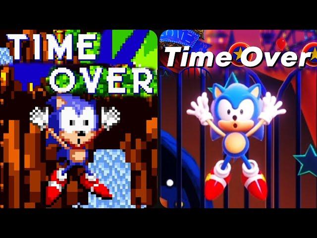 Evolution of Sonic's Time Over Screen