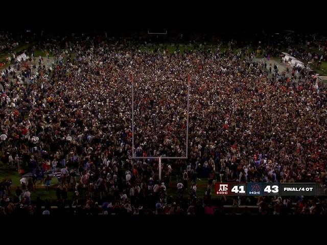 Auburn fans rush the field after wild ending to 4OT thriller vs. Texas A&M | ESPN College Football