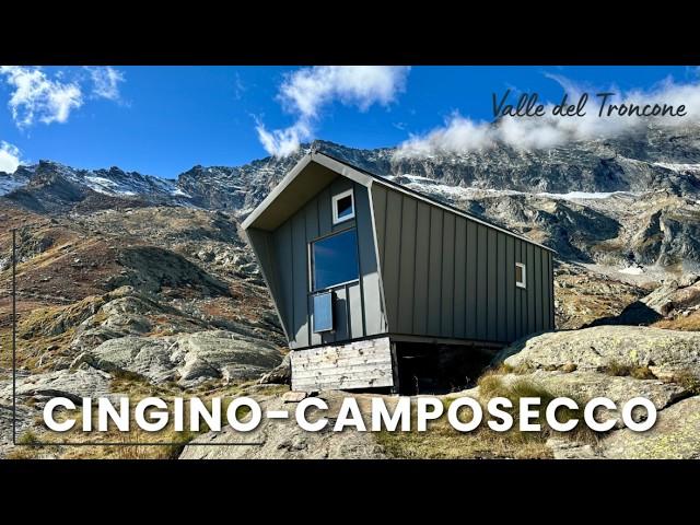 BIVACCO LAGO DEL CINGINO E DI CAMPOSECCO. TUNNEL NEL CUORE DELLA MONTAGNA.