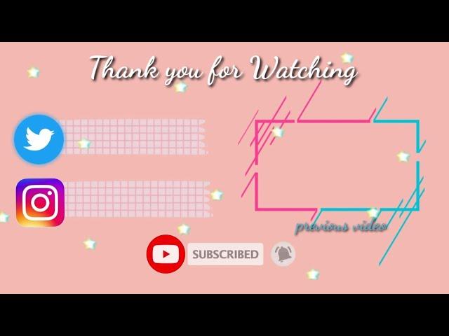 Free Aesthetic Outro Pink Template | No Text | No Music