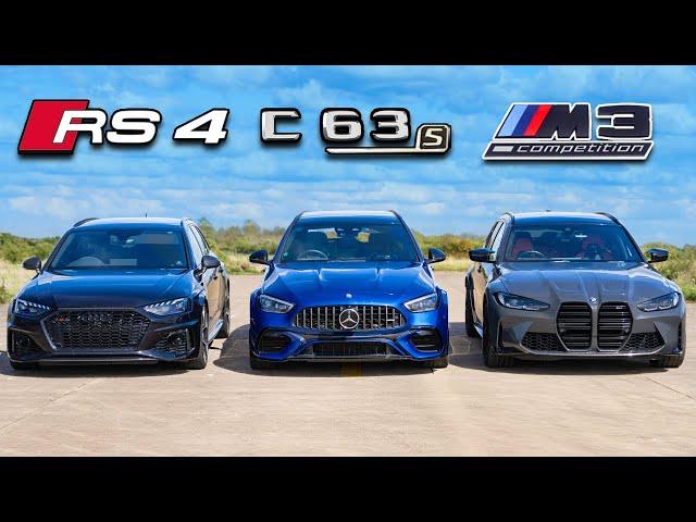 Кто победит в заезде: новый AMG C63 или BMW M3 или же Audi RS4?