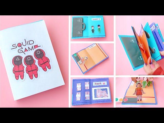 DIY Easy 6 Squid Gaming Book | Paper Games Book | Squid Game | Fun Activities & Cool Crafts