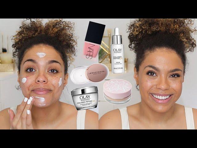 Natural Makeup Routine + Face Yoga?? When to start using collagen!