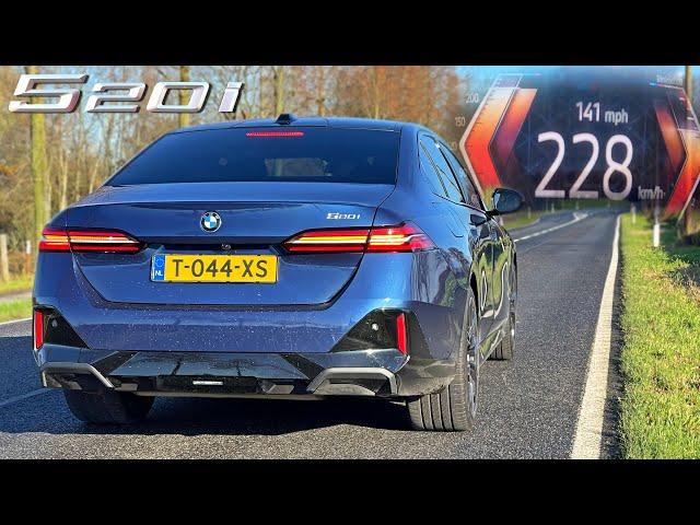 2024 BMW 5 SERIES G60 520i | ACCELERATION & TOP SPEED on AUTOBAHN