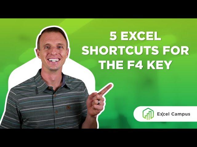 5 Must-know Excel Keyboard Shortcuts For The F4 Key