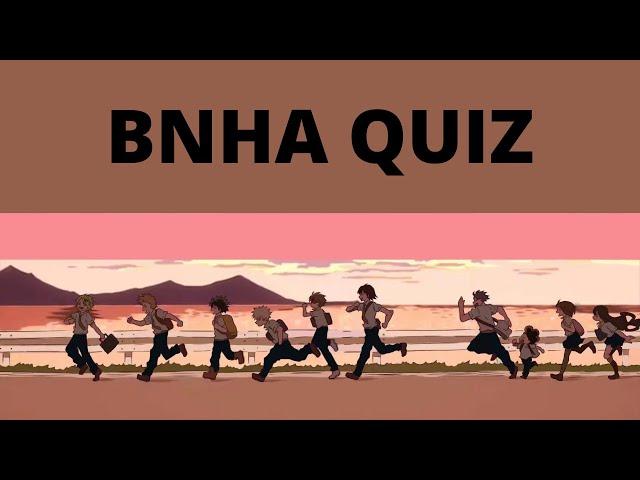 How well do you know BNHA ? My Hero Academia Quiz