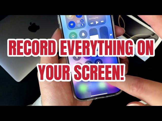 How to Screen Record & Add Record Button on Control Center of IPhone 16!