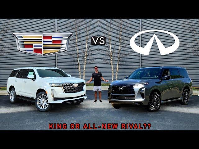 KING DETHRONED?? -- 2025 Infiniti QX80 Autograph vs. Cadillac Escalade Sport Platinum: Comparison