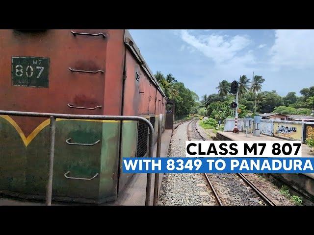 Sri Lanka Railways Class M7 807 with train 8349 up the coastal line