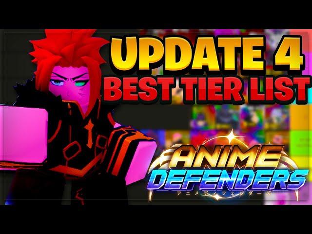 The BEST Update 4 UNIT TIER LIST In Anime Defenders (META & WHO TO GRIND FOR)