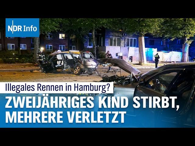 Illegales Rennen in Hamburg? Zweijähriger tot, sieben Verletzte nach schwerem Unfall | NDR Info