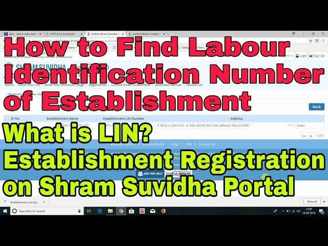 How to Find Labour Identification Number | What is LIN | Establishment Registration on Abram Suvidha