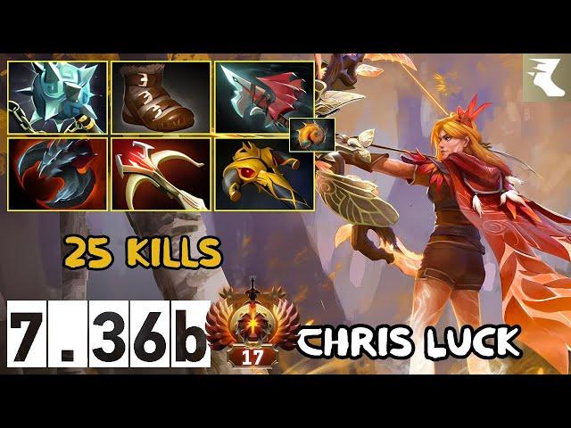 Chris Luck - Windranger  Pos 2 - 25 kills - 7.36b - Immortal Dota 2 Pro Plays