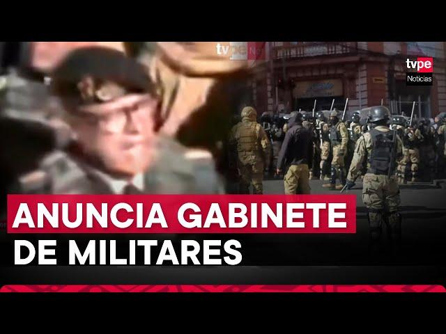 Juan José Zúñiga, líder de militares sublevados en Bolivia, anuncia nuevo gabinete