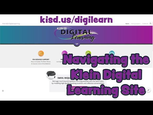 Guide to the Klein Digital Learning Website