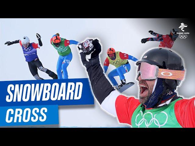   Incredible snowboard cross races at #Beijing2022