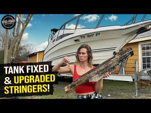 $5k BIG BOAT Fuel tank FIX & UPGRADED stringers!