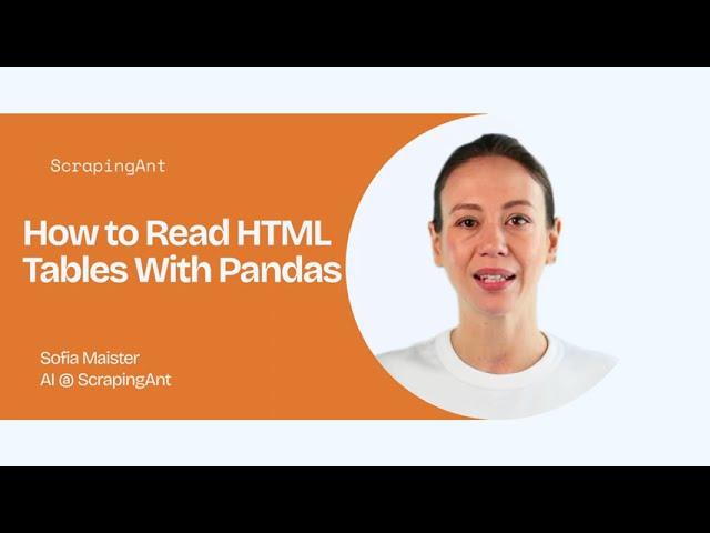 How to Read HTML Tables With Pandas | ScrapingAnt