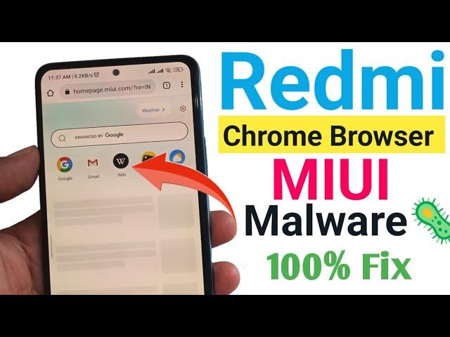 Redmi mobile google chrome browser home page miui malware site open problem fix