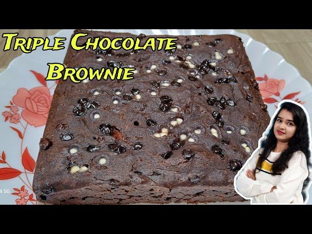 Ultimate Eggless Triple Chocolate Brownie Recipe | Easy, Fudgy, and Delicious