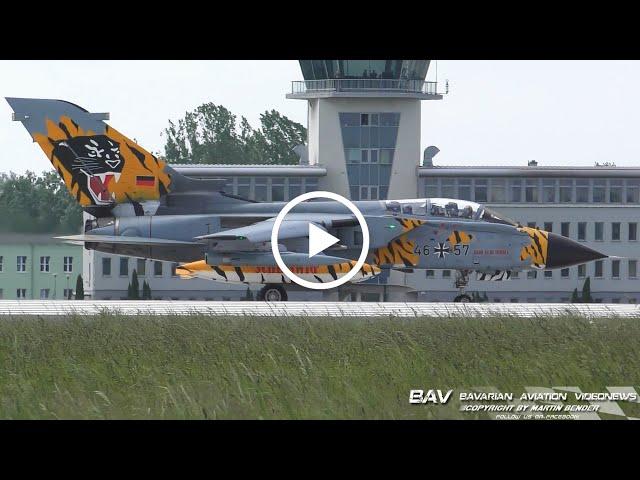 Panavia PA-200 Tornado ECR - German Air Force "Schleswig Tiger" - takeoff at Poznań Air Base | NTM18