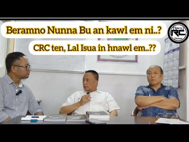 Revd Dr B Hmingthanzaua CRC Kohhran President kawmna Ngaihnawn chu.