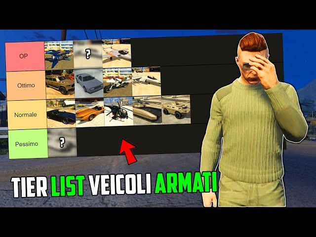 Classifica dei veicoli ARMATI più usati su Gta Online..