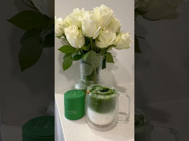 Vibrant Matcha! Perfectly green Sho No Mukashi from Nakamura Tokichi  #matchalatte #viralmatcha