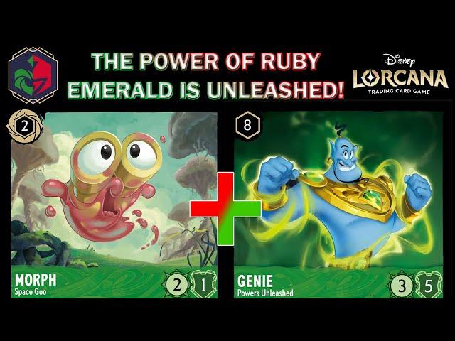 🟢 EMERALD RUBY MORPH FLOODBORN COMBOS LOOK VERY STRONG - Disney Lorcana Gameplay