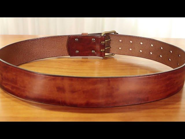 TOURBON | Deluxe Cowhide Leather Belt for DIY Workshop Tool Pouch Western Cowboy Mens Strap