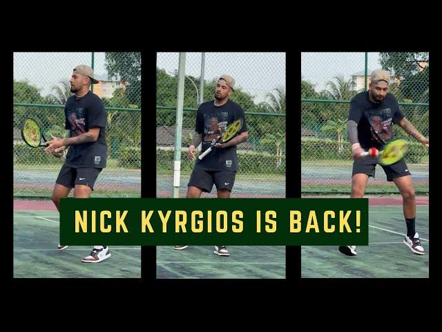 Nick Kyrgios is back! First training after long injury layoff