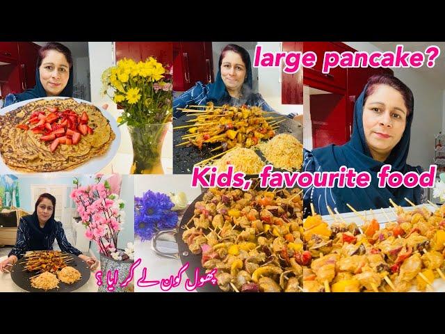 How To Make Pancake | Yummy French Pancakes | Chicken Shashlik With Egg Fried Rice | Kids Fav Food