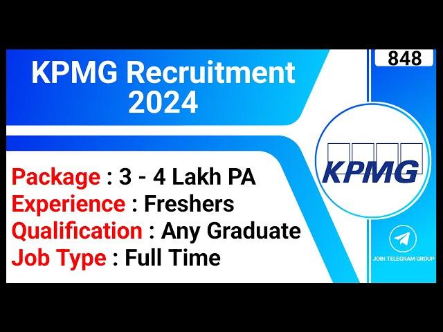 KPMG Recruitment 2024 | MNC Jobs | Analyst Jobs | Pune Jobs | Full Time Jobs