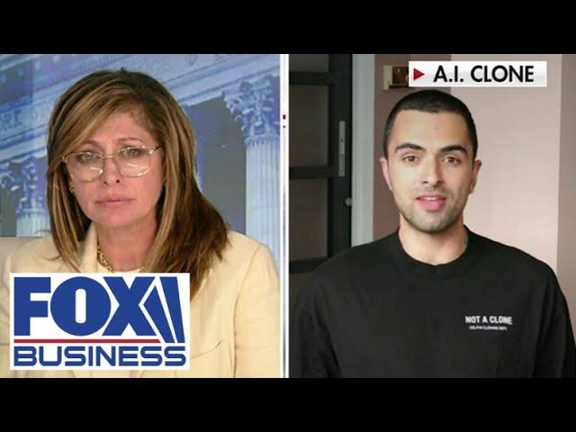 Maria Bartiromo interviews real-life clone on-air