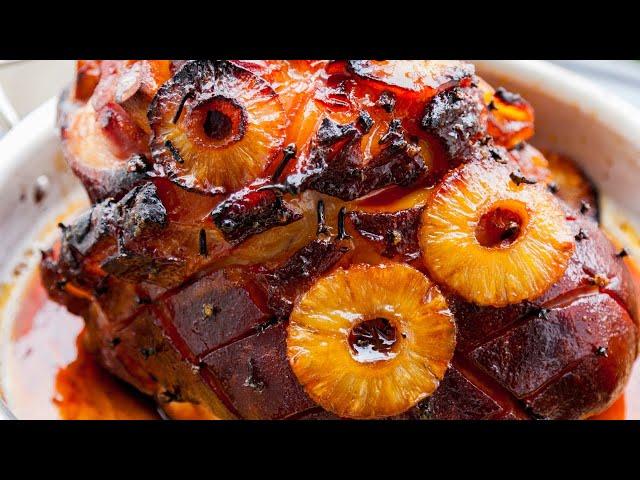 Pineapple Brown Sugar Glazed Holiday Ham