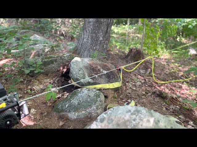 How to move large boulders with a winch and snatch blocks