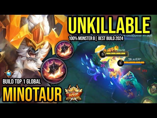 MINOTAUR BEST BUILD 2024 | BUILD TOP 1 GLOBAL MINOTAUR GAMEPLAY | MOBILE LEGENDS