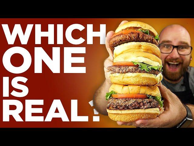 Beyond Burger vs Impossible Burger (Fake) vs Real Burger - Which One Tastes Better?