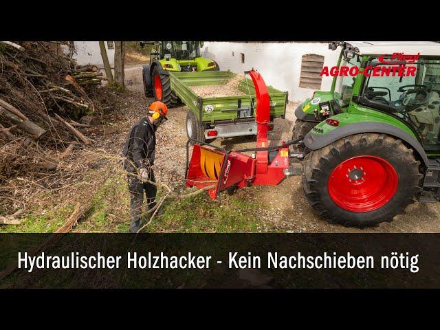 Holz häckseln Holzhacker hydraulisch Holzhäcksler Häcksler Schredder Holzschredder Fliegl