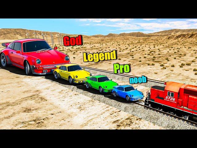 Big & Small Cars vs TRAIN in GTA 5