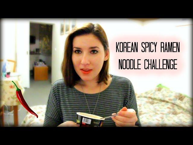 Spicy Korean Ramen Challenge (불닭 볶음면)!