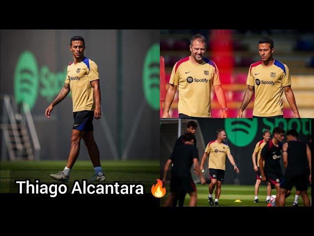 Thiago Alcantara first Barcelona training with Hansi Flick!!! Welcome to Barcelona...
