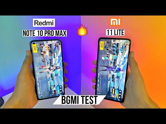 Mi 11 Lite vs Redmi Note 10 Pro Max Pubg Test, Heating and Battery Test | Not Expected! 