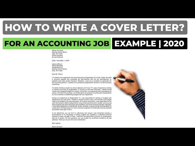 How To Write A Cover Letter For An Accounting Job? | Example