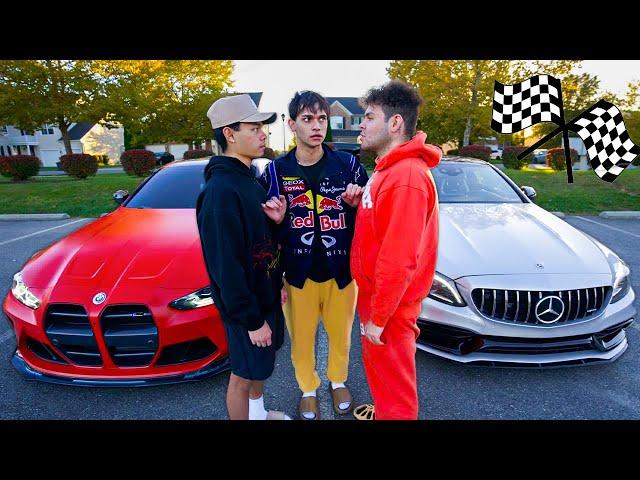 OUR BEST FRIENDS RACE! (BMW M4 Competition vs Mercedes AMG C63s)