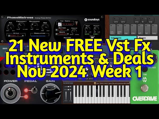 21 Best New FREE Effect Plugins, Instruments, Samples & Black Friday Deals - NOVEMBER 2024 Week 1