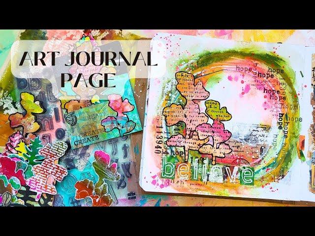 Mixed Media Art Journaling with Neocolors, Washi Tape and Collage Fodder